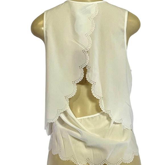 NWT Hubiefly Boho Sleeveless Size Large Color White Women's Shirt - Picture 2 of 8